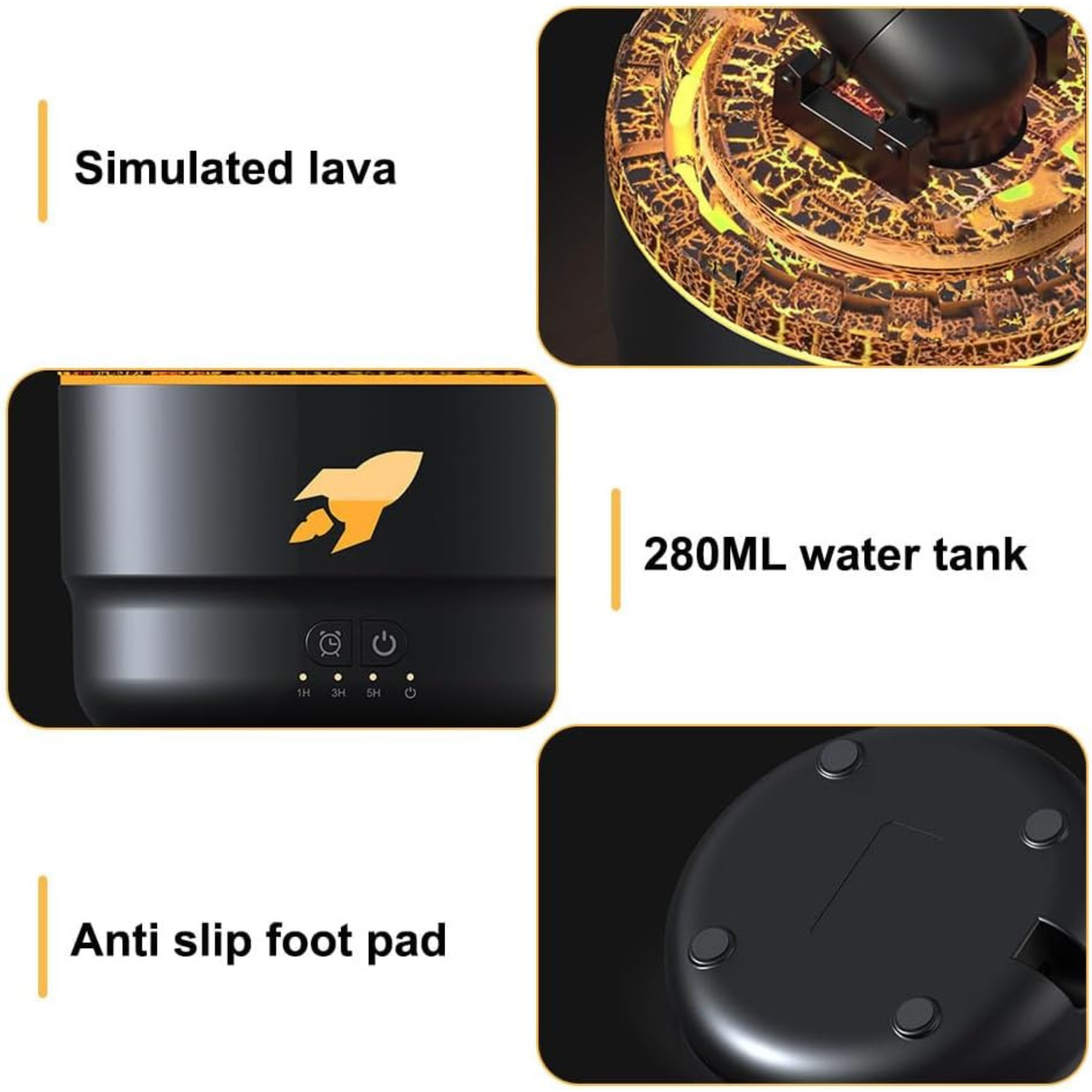 Humificador de aromas con cañon LED